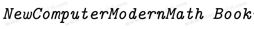 NewComputerModernMath Book字体转换